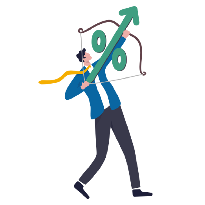 Investering Mand Med Pil